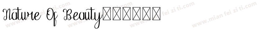 Nature Of Beauty字体转换